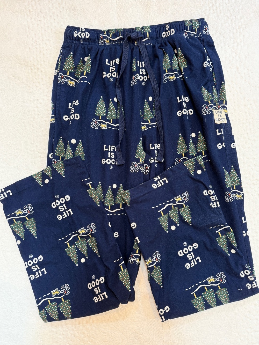 Life is Good Christmas Pajama Lounge Pants Men’s Size Medium M